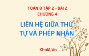 Liên hệ giữa thứ tự và phép nhân - Toán 8 bài 2 tập 2 chương 4